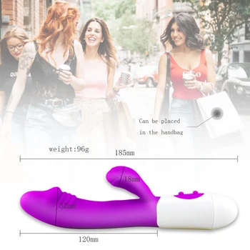 G Spot Rabbit Vibrator Sex Legetøj til Kvinder Dildo Vibrerende Vagina, Klitoris Massager Dual Vibration AV Stick Sikker Sex Voksne Produkt