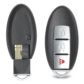 Keyecu Smart Key Nøglefri adgang Fjernbetjening 3-Knappen Fob for Nye Nissan Tiida 2007-2012