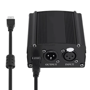 Bærbare 1 Kanal USB-48V Phantom Power USB-Kabel med XLR-3Pin Mikrofon Kabel til Enhver Kondensator Mikrofoner, Tilbehør