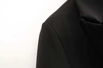 2020 sping splejset Black Velvet og en habitjakke kontor dame formelle blazer enkelt knap jakke kvinder