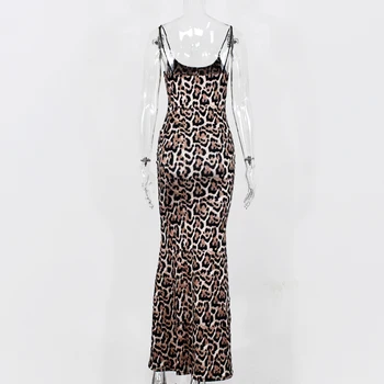 NewAsia Have Lang Sommer Kjole Leopard Kvinder Vintage Dyreprint Part Maxi Kjole Afslappet Og Elegant Strand Kjole 2020