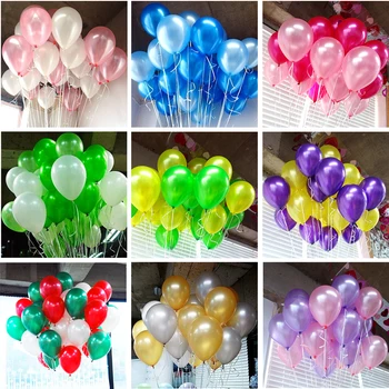 100 stykker/masse bryllup ballons 10tommer 1,5 g levering latex ballon party fødselsdag kids legetøj, oppustelige farverige gennemsigtige balloner