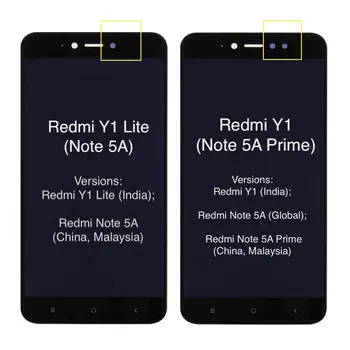 Oprindelige Display For XIAOMI Redmi Bemærk 5A LCD-Touch Skærm Med Ramme for Xiaomi Redmi Bemærk 5A Prime Vise Y1 / Y1 Lite