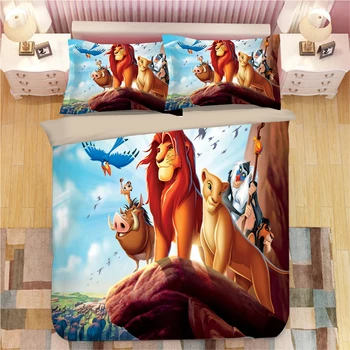 Talsmanden sengetøj sæt 3/4 psc Dyr Duvet Cover sæt 3/4 psc King Akvarel Lion king Trykt Seng Sæt Hjem Dekoration hot salg