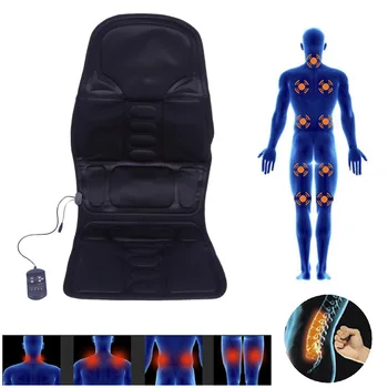 Elektrisk Fjernbetjening Stol Massage Autostol Vibrator Hals Massagem Pude Heat Pad Ben Talje Krop Massageador Vibrere Seng Madras