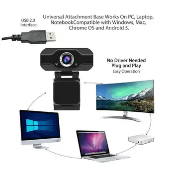 Webcam 1080P HD Web-Kamera Med Mikrofon Autofokus USB Web Cam PC Desktop Mini WebCamera Cam Web-Kamera Til Computer