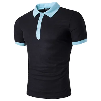 SWAGWHAT Sommeren korte Ærmer Polo Shirt mænd Turn down Krave mode Slank casual Åndbar Solid Farve Business polo shirt 2019