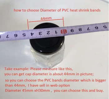 2020 Nye 200pcs Pvc Transparent Heat Shrink Bånd Til Glas, Flasker, Kapsler, Jar Munden Forsegling Film Cap (Band Diameter * Højde)