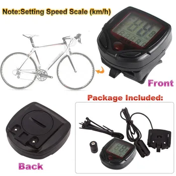 Ny Mode af Høj Kvalitet, Holdbare Bærbare Vandtæt LCD-bike Cykel Cyklus Computer Speedometer Kilometertæller NR 16 Funktion 02#631