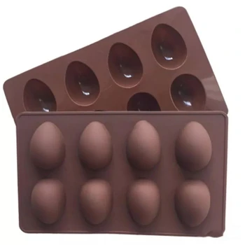8 Æg Formet påskeæg Silikone Bage Formen Wienerbrød, Chokolade Skimmel Pudding Is Skuffe Mould Påske DIY Sæbe Skimmel