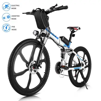 Elektrisk Mountainbike 21 Hastigheder Shifter Voksne Folde E-Cykel Skivebremse