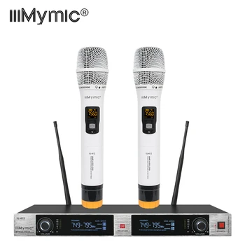 IiiMymic Lyd Trådløse Mikrofon IU-412 Metal konstruktion PRO Karaoke UHF-Dobbelt 2-Kanals System med 2 MIC Fast Frekvens