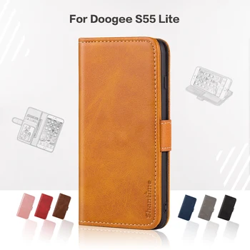 Flip Cover Til Doogee S55 Lite Business Case Luksus Læder Med Magnet-Wallet Case For Doogee S55 Lite Telefonens Cover