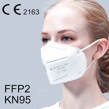 10-100 stykker Reuseable ffp2mask KN95 Maske Sikkerhed Åndedrætsværn med Støv Maske Face Masker for Munden Støvtæt Beskyttende mascarillas fpp2