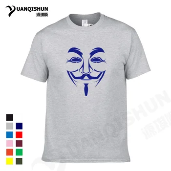 YUANQISHUN TV-Filmen V for Vendetta Cool Trykt T-Shirt T-Shirt Kort Ærme O Hals Bomuld Casual Top Tee Camisetas Hombre