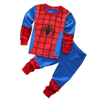Baby Piger, Tøj, Pyjamas Sæt Tegnefilm Spiderman Biler Anna Elsa Børn Drenge Infantil Pyjama Nattøj lange ærmer lille Barn Pijamas