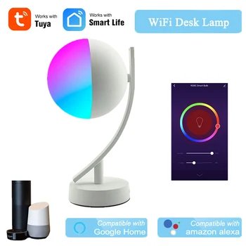 Smart Liv APP WiFi bordlampe 16 Millioner Farver Trådløse Kontrol Timer Alexa Kompatibel Nat Lys RGB-Dæmpbar Home automation