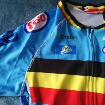 Pro Team Belgien sommer trøje skinsuits Belgiske flag cykel bodyer MTB Ropa Ciclismo Cykel maillot GEL PAD