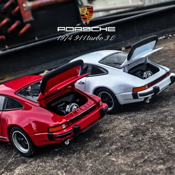 WELLY 1:24 Porsche 911 Turbo 3,0 fuchsia legering bil model die-cast toy car collection gave
