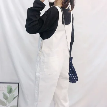 5 Farve Nyt Preppy Stil Søde Overalls Broderet Kat Kvinder Jumpsuit Harajuku Casual Ankel-længde Bukser Plus Size Rompers