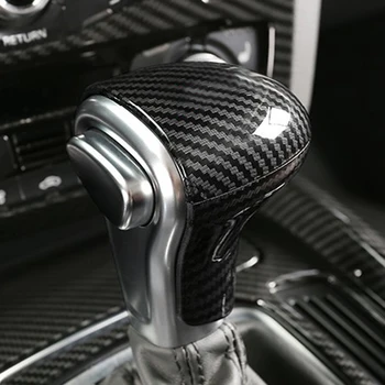 Car-Styling Carbon Fiber Konsol Gearskifte Håndtere Hoved Frame Cover Sticker Til Audi A4 B9 A5 A7-A3 S5 S6 S7 Tilbehør
