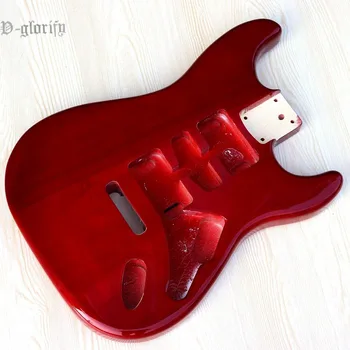 Rød, lys grøn, sunburst-farve ST guitar krop poppel ST guitar tønde