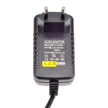 12V, 2A AC 100V-240V Converter Adapter 12V DC 2A 2000mA Strømforsyning EU UK AU OS Plug 5.5 mm x 2.1 mm for CCTV-IP-Kamera