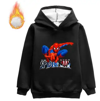 Disney Toddler Drenge Spiderman vinter Tykke tøj baby velour sweatshirt Tøj børn hoody drenge varm cashmere Trøjer Toppe