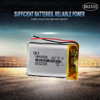 2stk Høj Kvalitet 3,7 V 802535 800mAh Li-ion Polymer Lithium Batteri 3.7 Volt Lithium-Ion Li-po-Li-polymer-Batterier Celler