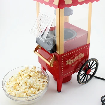 El-Popcorn Maskine Små Mini Automatisk Karneval Popcorn Maker 1200W Majs Gør Maskinen Til Husholdnings-DIY Majs Popper