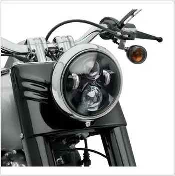 Fremme ! 1stk 7 tommer LED-Forlygter H4 til H13 hi-lo stråle Passerer hoved lampe Til motorcykel