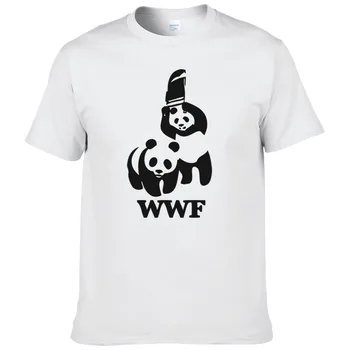 2020 sommeren eksplosion WEWANLD WWF wrestling panda komedie kortærmet T-shirt tøj, casual sport street sports T-shirt