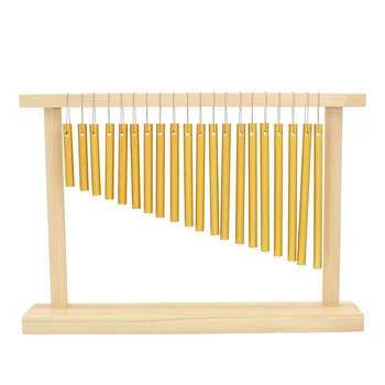 20-Tone bordplade Bar Klokkespil 20 Barer Single-række Musikalske Percussion-Instrument Med Træ Står Stick