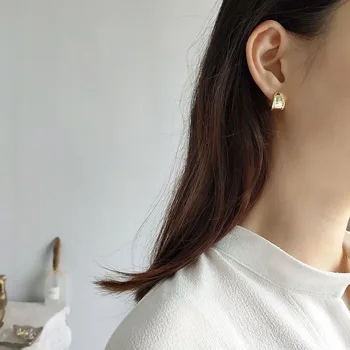 INZATT Ægte 925 Sterling Silve Geometriske Vintage Øreringe Til Mode Kvinder Part Minimalistisk Fine Smykker 2019 Tilbehør