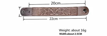 Dawapara Irland Knude Læder Armbånd Kærlighed og Tro Symboler Amulet Mænd Armbånd