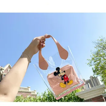 Disney ' s nye kvindelige taske mode Mickey print håndtaske mønt perse skuldertaske med stor kapacitet barn-mor taske