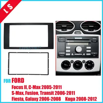 2 DINCar Radio fascia FORD Focus II C-Max S-Max Fusion, Fiesta Ramme Kit 2005-2011 dash Mount Adapter Kit Trim Panel , 2din