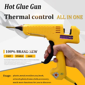 250W Professionel Hot Melt Lim Pistol med Tool Kit Ren Kobber Justerbar dyse temperatur High Power bruge limstift 11mm
