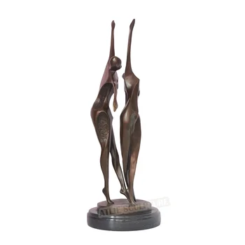 Moderne Par Danse Bronze Skulptur Statue Abstrakt Dans Figur Kunst Home Decor Firmagaver