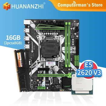 HUANANZHI X99 8M F X99 Bundkort combo kit sæt LGA 2011-3 CPU-Intel XEON E5-2620 V3-Hukommelse 2*8G DDR4 IKKE-ECC 2400 M. 2 NVME USB