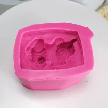 Nye Ankomst Design 3D Baby Silikone Formen Baby Klædt Bunny Chokolade Fondant Kage Udsmykning Værktøjer H716