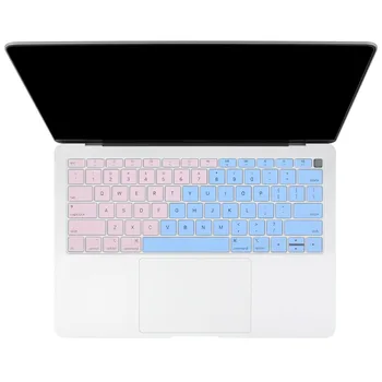 OS Version engelsk Silikone Keyboard Cover til MacBook Air 13 2019 2020 A2179 A1932 Touch-ID Gradient Farverige Tastatur Film