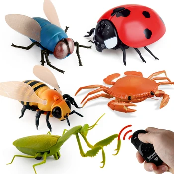 Infrarød RC dyr, et Insekt, Legetøj Simulering spider bee fly krabbe Ladyb mantis Elektrisk robot Toy Halloween Sjov Insekter kids legetøj