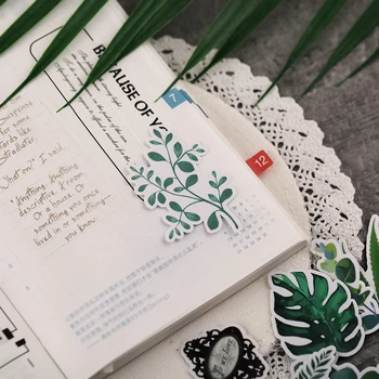 50STK Søde grønne blad plante mærkat Håndværk Og Scrapbooking klistermærker bog Dekorative sticker DIY Papirvarer