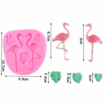 Flamingoer Træet Blade Silikone Forme Sugarcraft Kage Forme Til Bagning Fondant Forme Kage Udsmykning Værktøjer Blade Kage Tilbehør