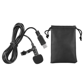 Andoer 150cm Professionel Mikrofon Mini-USB-Omni-Directional Stereo Mikrofon Mikrofon med Krave Klip til Gopro Hero 3 3+ 4