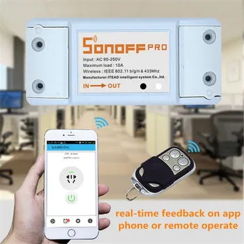 2017 Ny ITEAD Sonoff Wifi Trådløse Fjernbetjening DIY Smart Switch RF433 Universal Modul kontaktur For MQTT COAP Smart Home