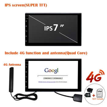 DSP 4G SIM-IPS HD-Skærm, Android 10 Bil Stereo Radio GPS-Navigation Universal 2 din Til VW/NISSAN/TOYOTA Bil, PC Multimedie obd2