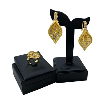 Nye Afrikanske Smykker Sæt til Kvinder Y Halskæde, Armbånd, Øreringe og Ring Luksuriøse Dubai Guld Smykker Sæt