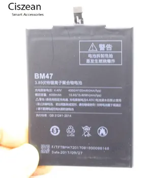 Ciszean 4000mAh / 15.4 Wh BM47 / BM 47 Telefonen Udskiftning Li-Polymer Batteri Til Xiaomi Redmi Hongmi 3 3 3 S 4X 3X 3-batteri